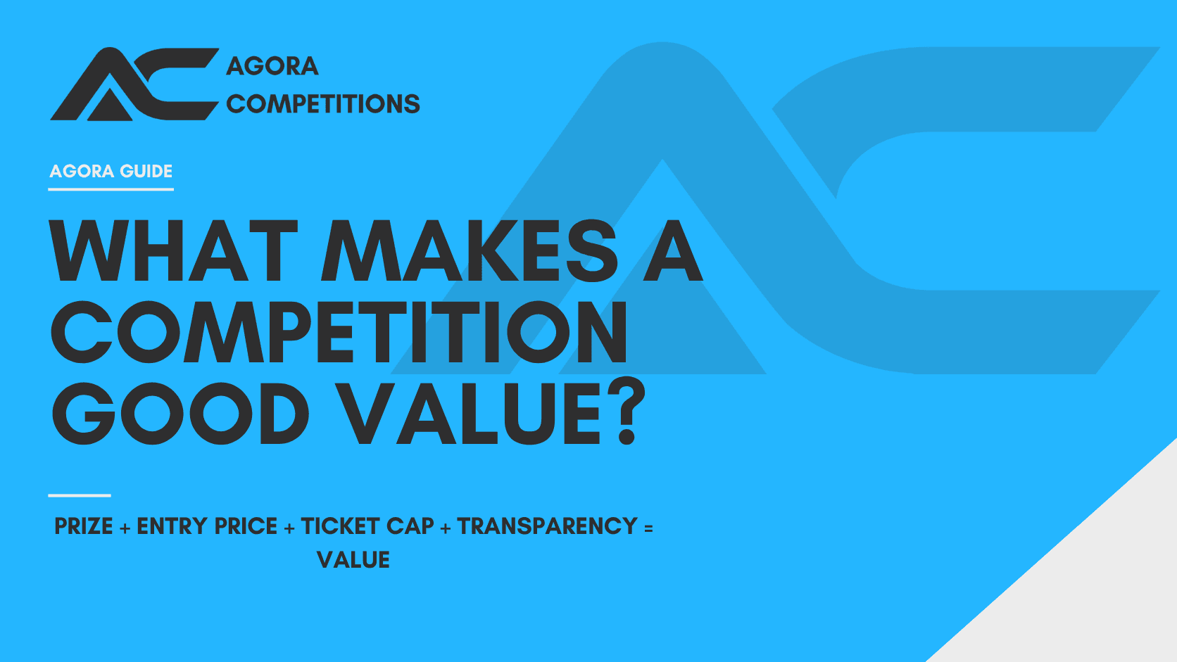 A clean comparison of competition tickets, entry prices and ticket pool sizes